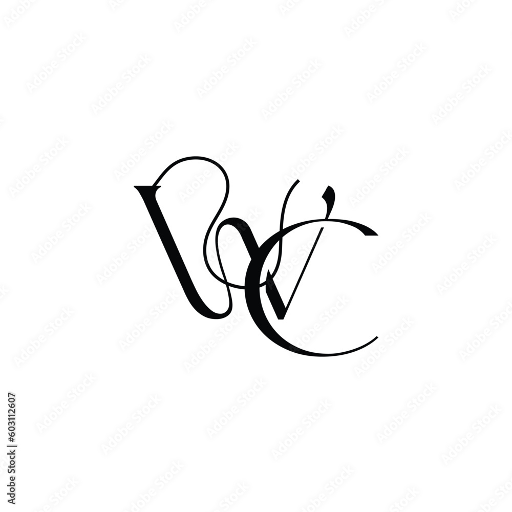 Initial letter WC logo design creative modern symbol icon monogram ...