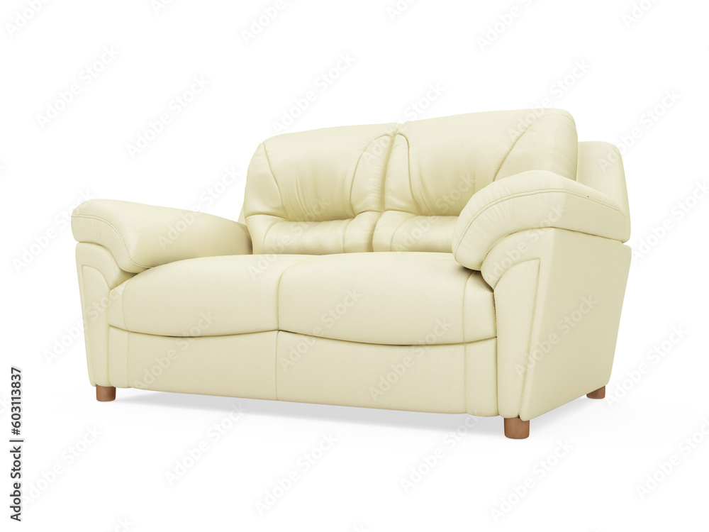 isolated beige sofa over white background isolated beige sofa over white background