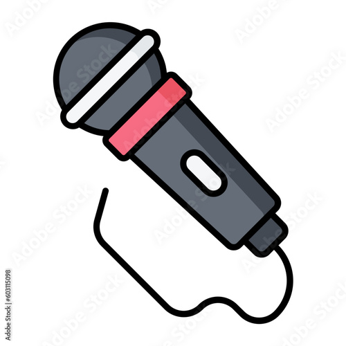 Karaoke Line Color Icon