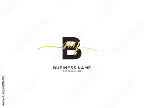 Alphabet Bnq nbq Signature Logo Letter Vector Art For Shop photo