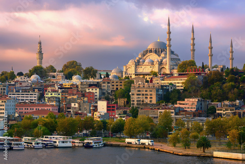 Suleymaniye mosque in Istanbul city, Turkey