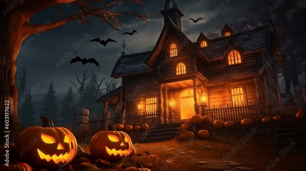 halloween poster, celebration background, greeting card, banner, etc, generative ai halloween poster, celebration background, greeting card, banner, etc, generative ai