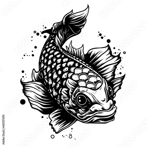 Koi fish,Fishing Svg, Bass Fish Svg, Fish Clipart, Fish Vector, Fish Cricut, Fish Cut file, Fish Shirt, Svg Png, Logo, Design