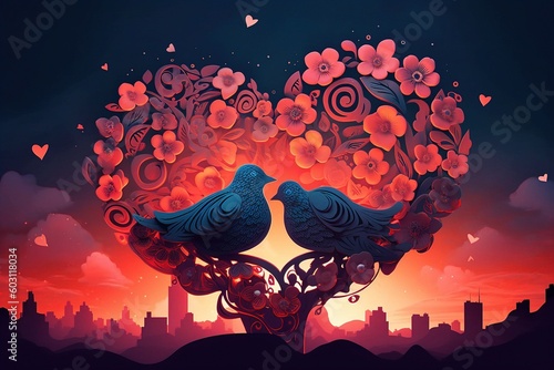 birds in love