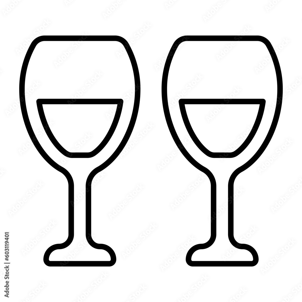 Glas Thin Line Icon Glas Thin Line Icon