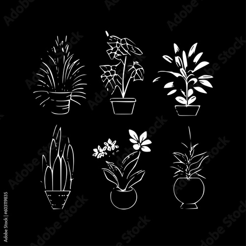 Plants | Minimalist and Simple Silhouette - Vector illustration