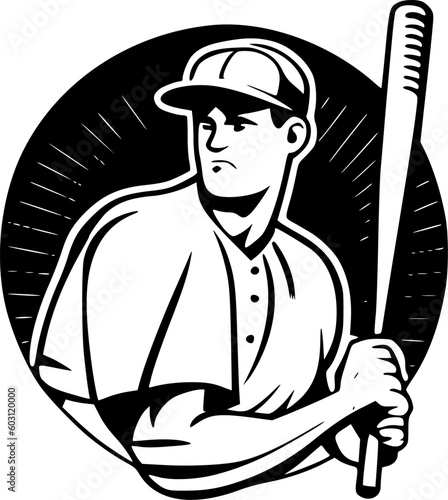 Retro Baseball - High Quality Vector Logo - Vector illustration ideal for T-shirt graphic