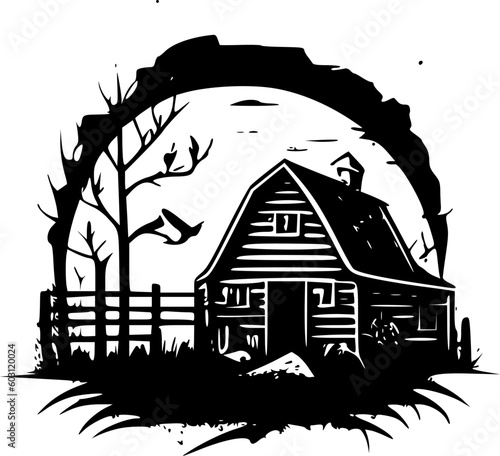Rustic | Black and White Vector illustration