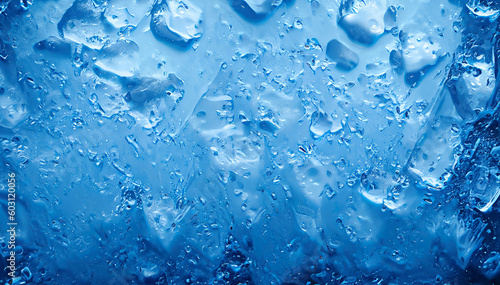 Ice texture with water drops, Ice background, Winter texture background, Generative AI