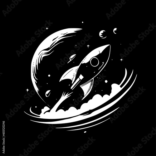 Space - Minimalist and Flat Logo - Vector illustration