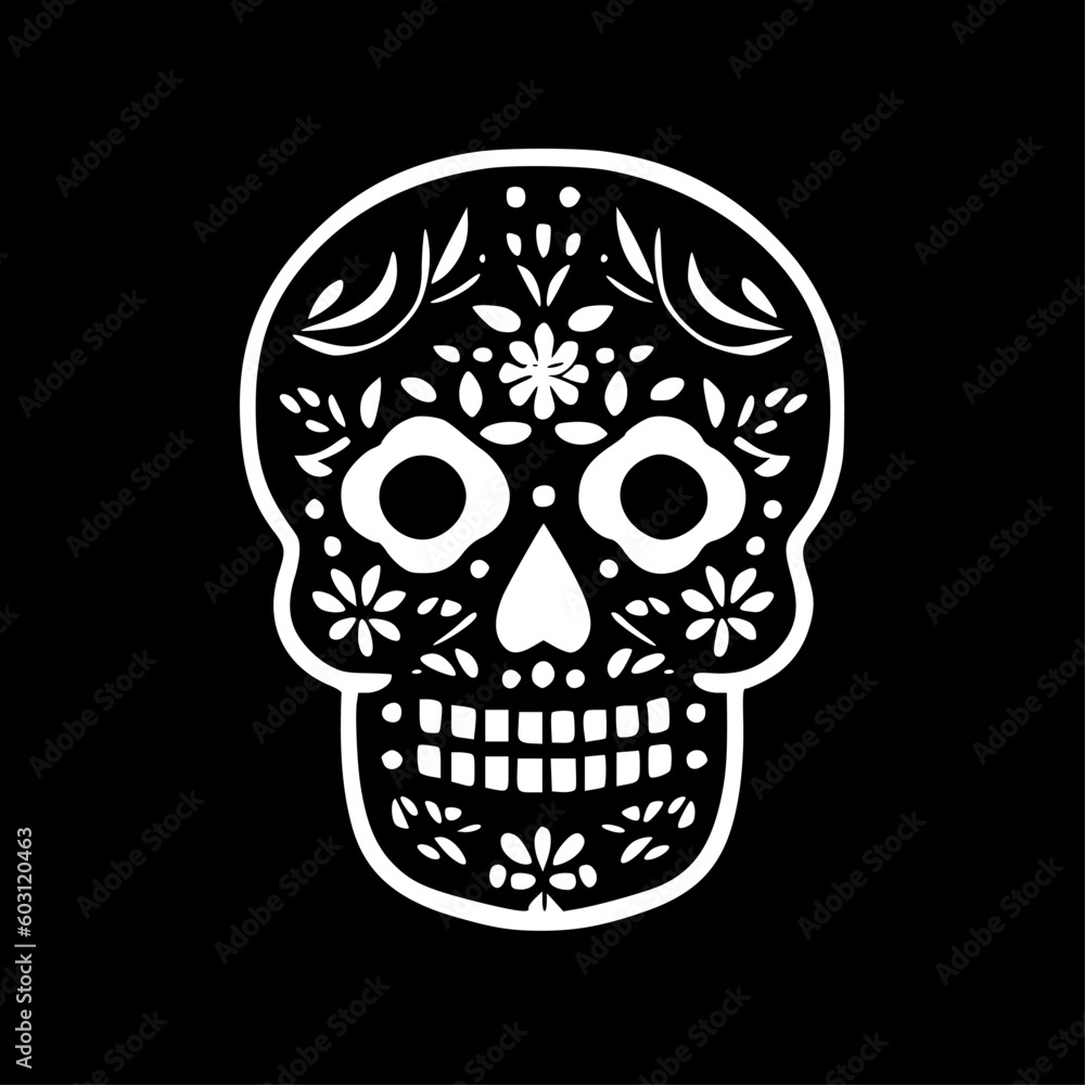 Sugar Skull | Minimalist and Simple Silhouette - Vector illustration Sugar Skull | Minimalist and Simple Silhouette - Vector illustration