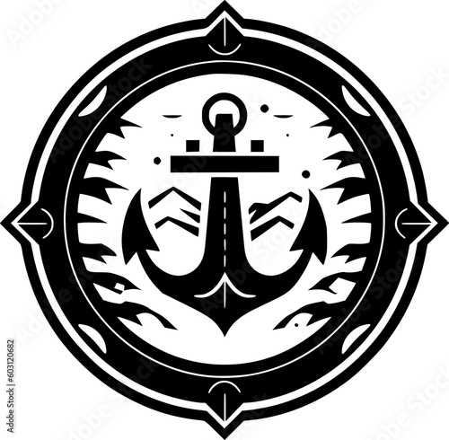 Nautical - Minimalist and Flat Logo - Vector illustration