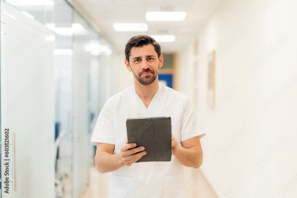 Portrait of a doctor in the hospital Portrait of a doctor in the hospital
