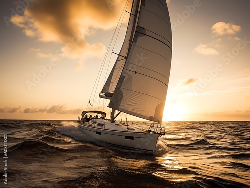 Yacht sailing, generative ai © inspiretta