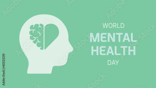 World Mental Health Day. Health area, psychology, psychiatry. Well being, mind, emotions, feelings, psyche photo