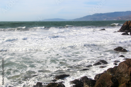 Watching the waves at Lands End in San Francisco