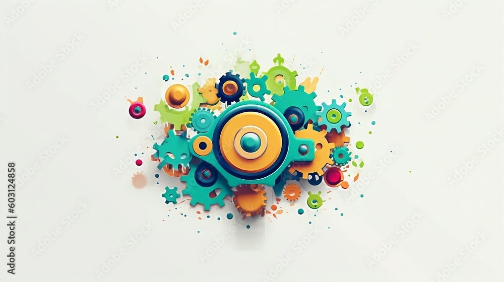 Gear concept art showing the diversity of colors Generative AI Gear concept art showing the diversity of colors Generative AI
