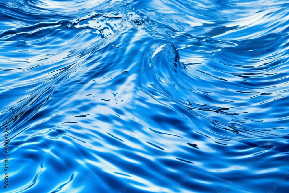 Bluish Ripple Effect water Background. AI generative Bluish Ripple Effect water Background. AI generative