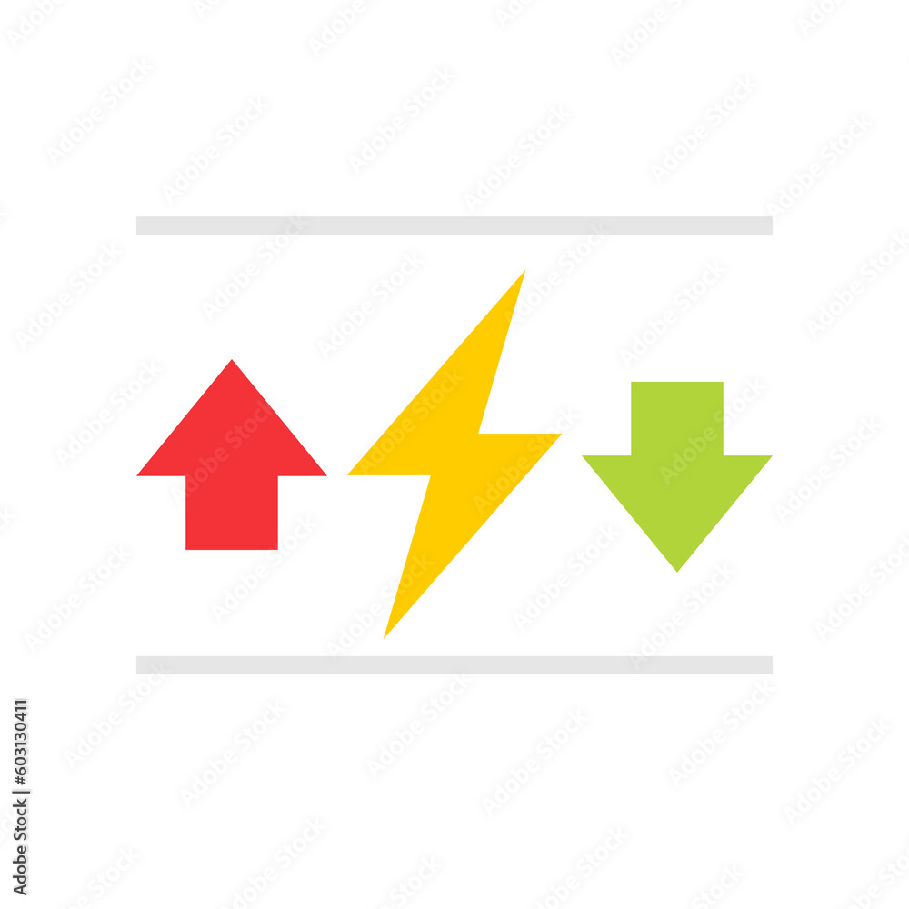 Energy use icon. Clipart image isolated on white background Energy use icon. Clipart image isolated on white background