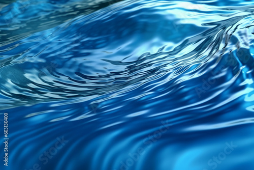 Bluish Ripple Effect water Background. AI generative