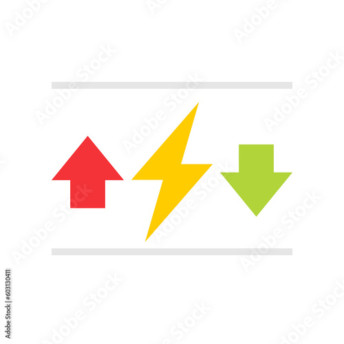 Energy use icon. Clipart image isolated on white background