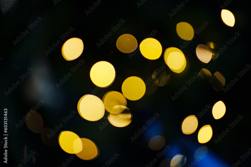unfocused garland bulbs. Blur. the concept of Christmas decor. background.