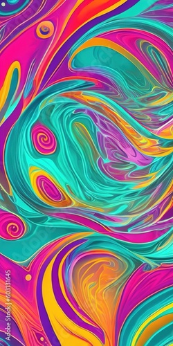 A colorful abstract background with swirls Generative AI