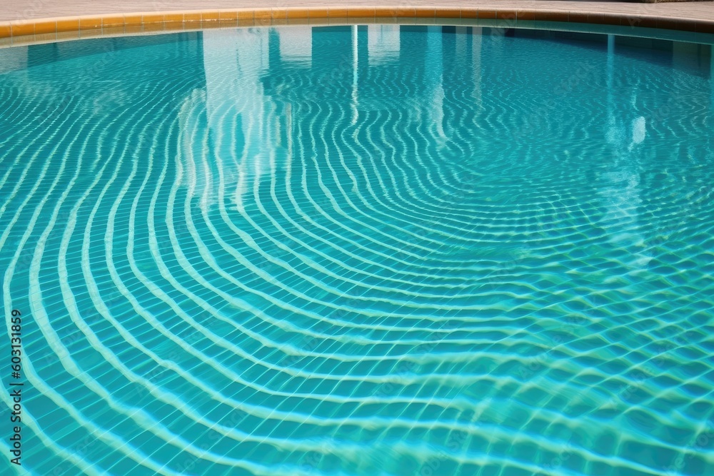 Swimming Pool with a Relaxing Wave Pattern in the Water Generative AI