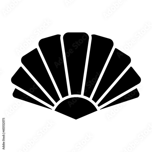 Hand Fan Glyph Icon