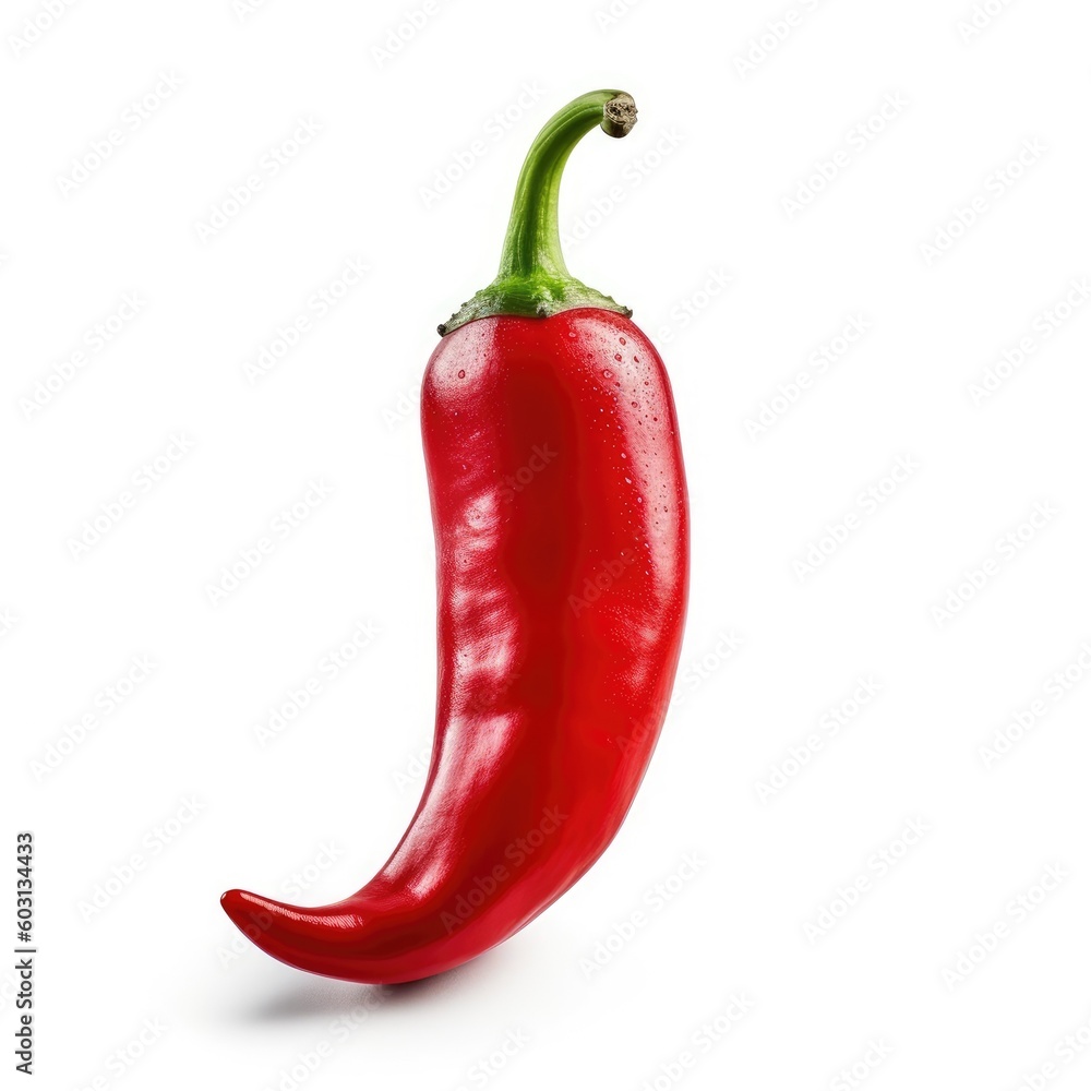 Chili Pepper isolated on white background (generative AI) Chili Pepper isolated on white background (generative AI)