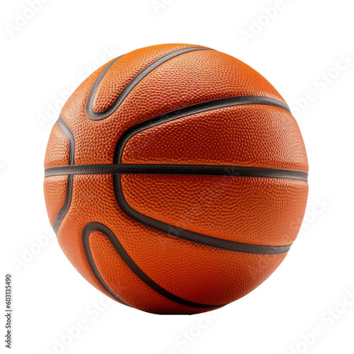 Isolated Basketball Ball on Transparent, PNG, Generative AI © avrezn