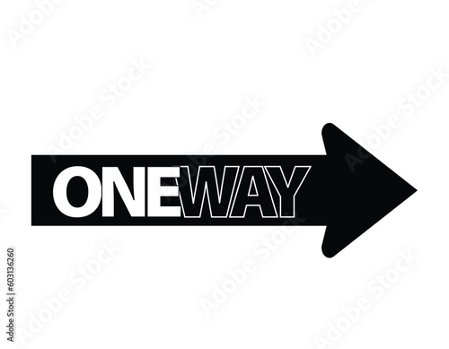 One Way Arrow Sign Vector Logo © Buddy-Girl Greetings