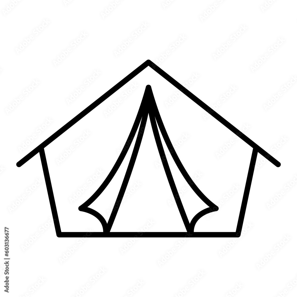 Camping Thin Line Icon