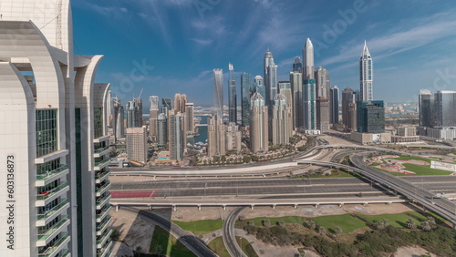 Dubai Marina highway intersection spaghetti junction timelapse photo