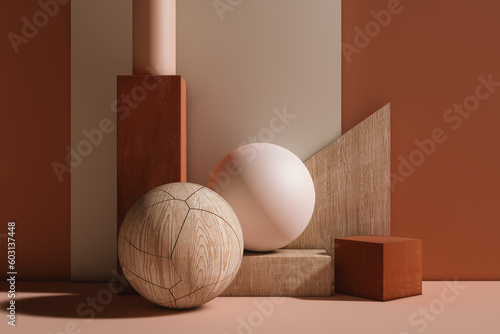 Abstract background of geometric shapes with pastel colors