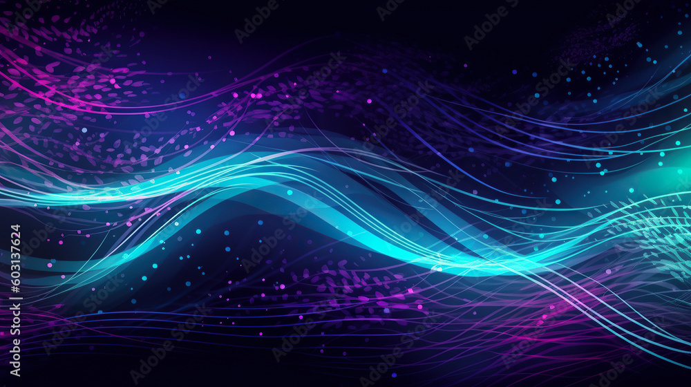Fototapeta premium abstract blue and purple background, Generative AI