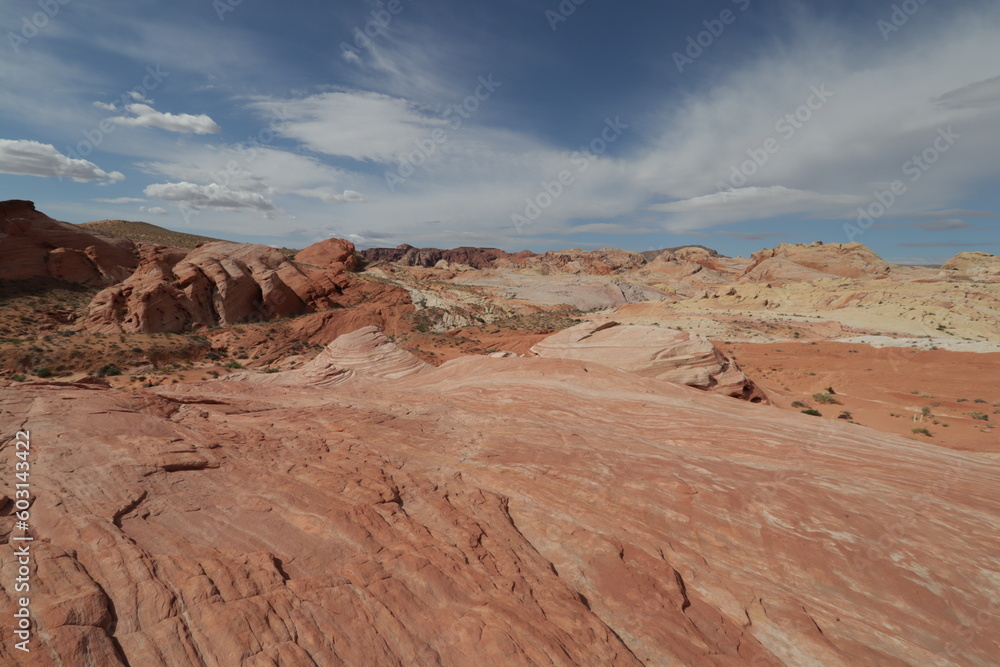 Hiking in Valley of fire in Nevada, USA