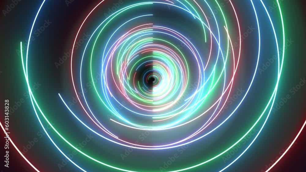 abstract party neon lines animation with colorful infinity effect in tunnel zoom abstract party neon lines animation with colorful infinity effect in tunnel zoom