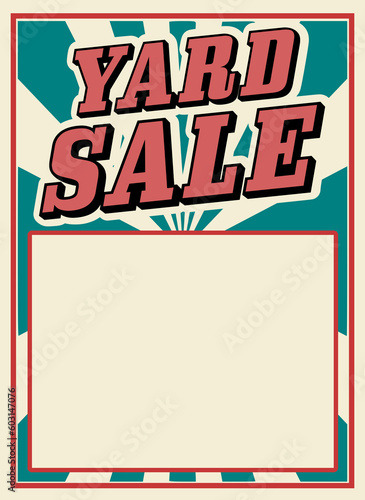 Yard SALE sign poster vintage