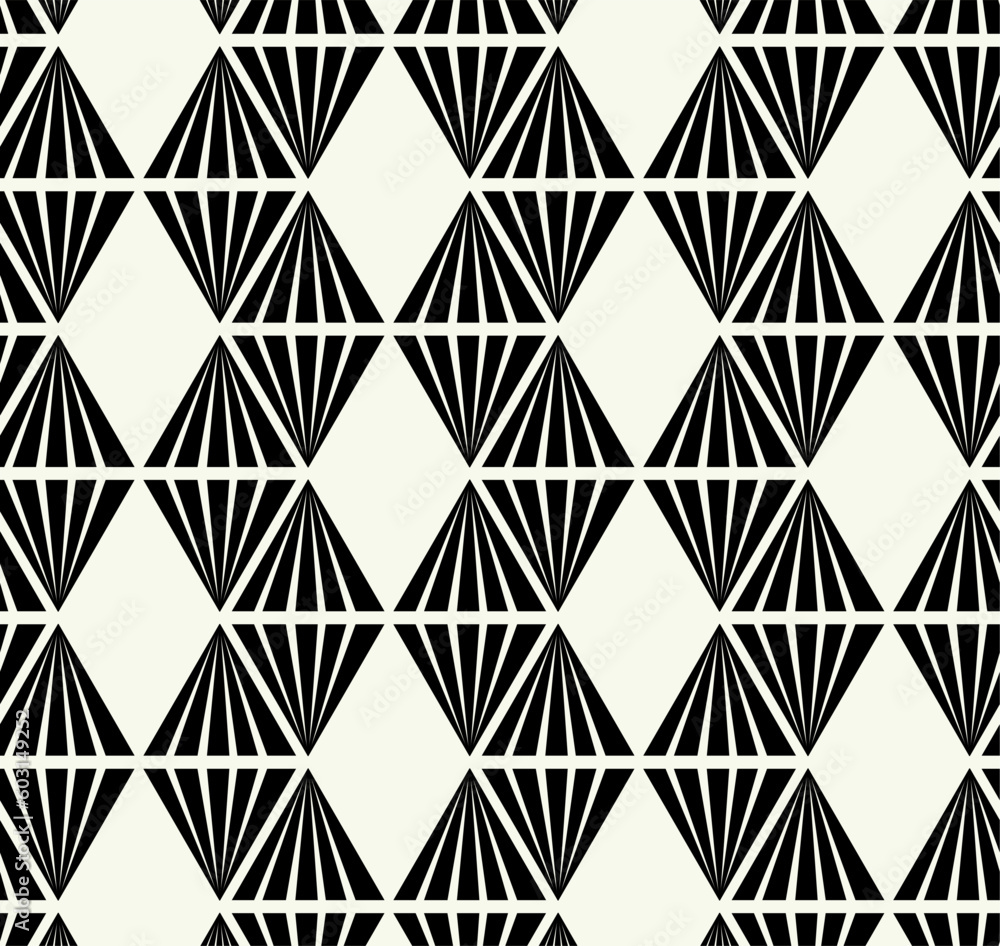 Fototapeta premium Vector monochrome geometric pattern in simple graphic design. Fashion trendy geometry.