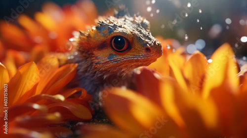 Close up of a tiny dragon