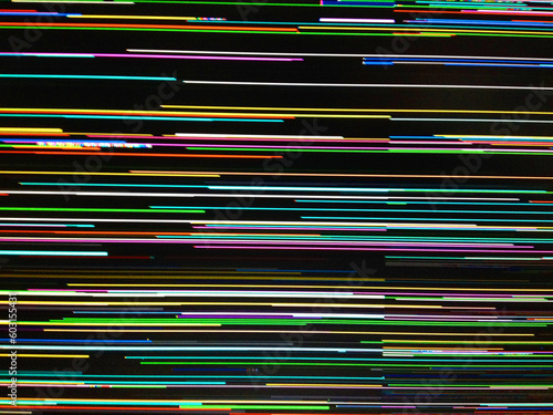 Glitch on Computer Screen Close-Up
