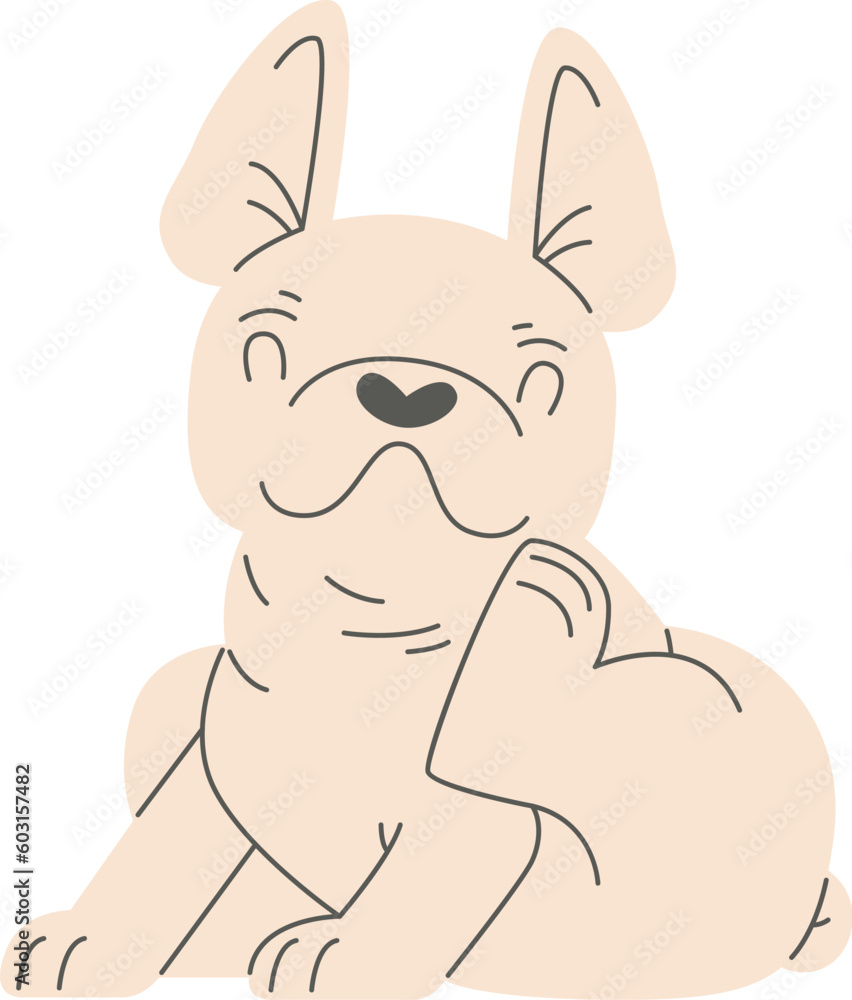Fototapeta premium Sitting French Bulldog