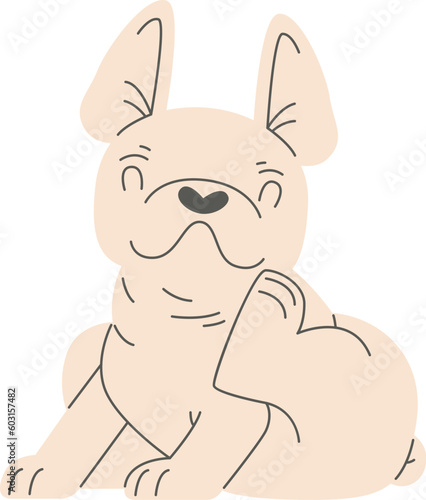 Sitting French Bulldog