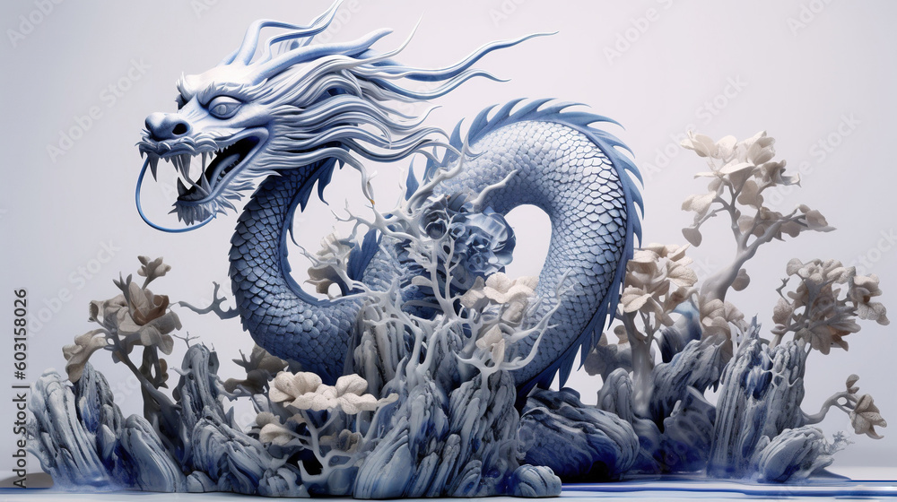 3d render illustration of a dragon