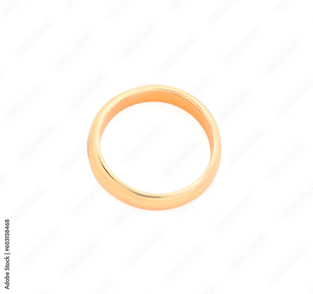 Beautiful golden ring isolated on white background Beautiful golden ring isolated on white background