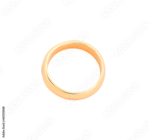 Beautiful golden ring isolated on white background