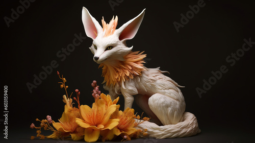 3d render illustration of a fox