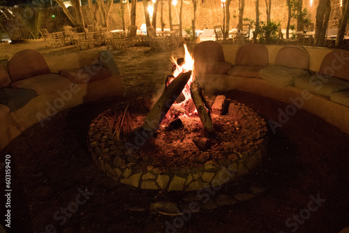 Bedouin bonfire in Siwa Oasis, Egypt