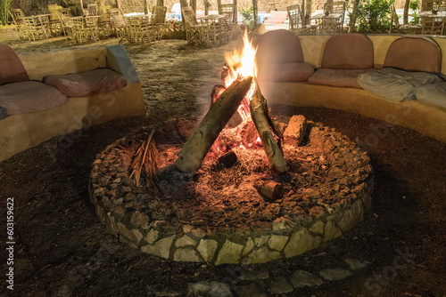 Bedouin bonfire in Siwa Oasis, Egypt